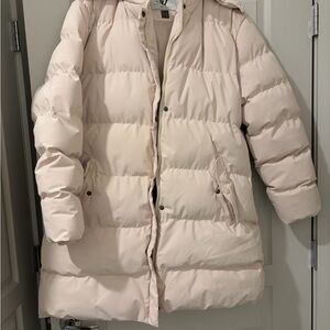Women's Puffer Coat - Beige